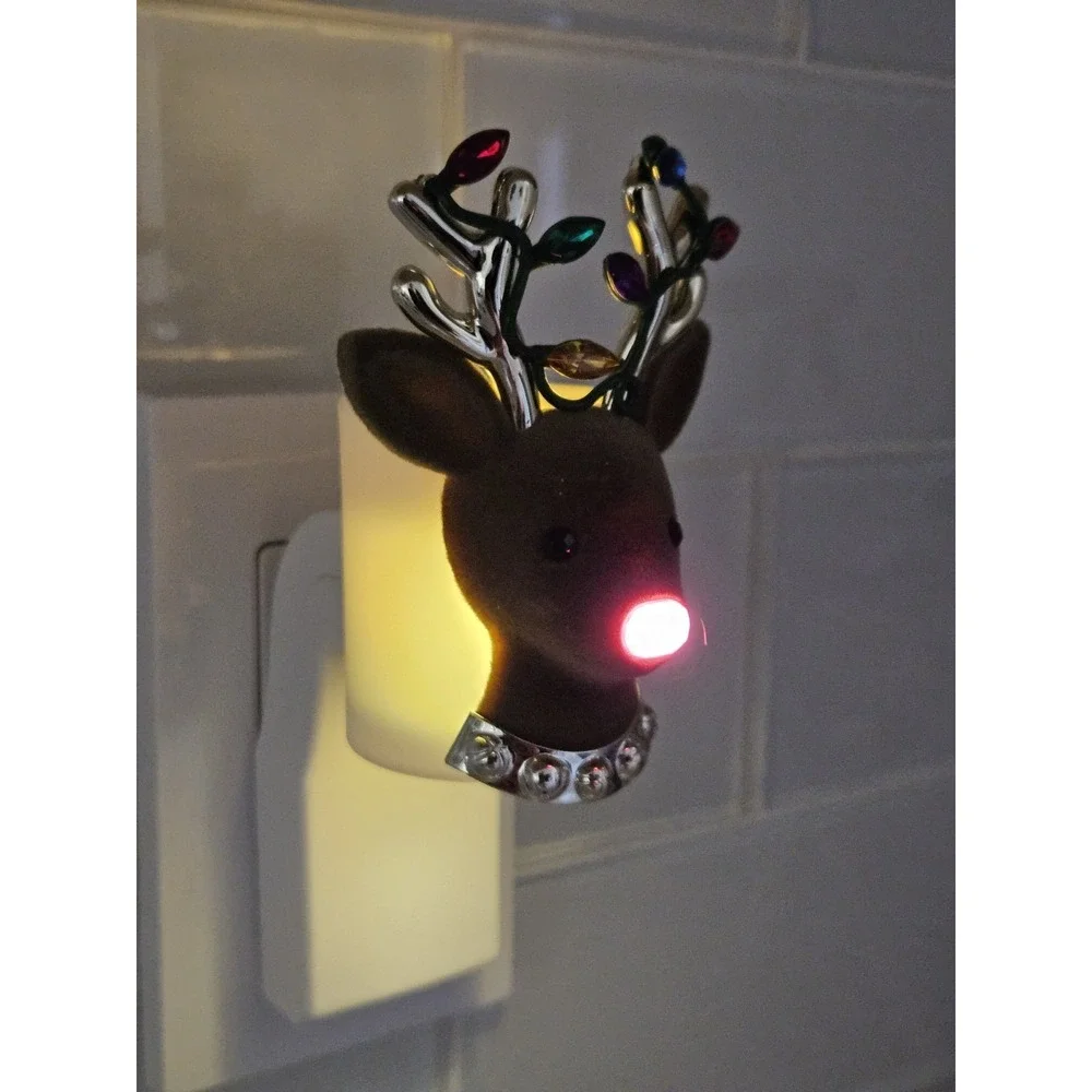 Bath & Body Works Flocked Rudolph Reindeer Christmas Wallflowers Fragrance Plug